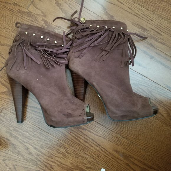 BEBE Brown Suede boots size 7 - Picture 2 of 4